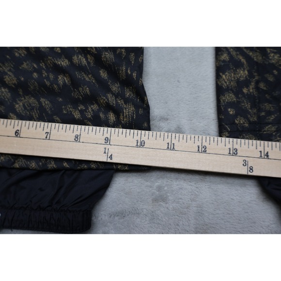 Burton Snow Pants Womens Medium Black Gold Leopard Print Waterproof Cargo Skiing - Picture 4 of 14